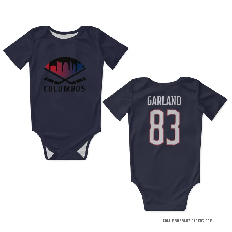 Conor Garland  Navy Columbus Blue Jackets  Newborn & Infant Bodysuit