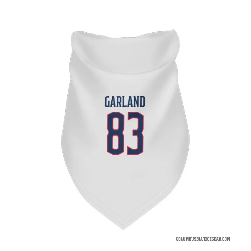 Conor Garland  White Columbus Blue Jackets  Cat & Dog Pet Bandana
