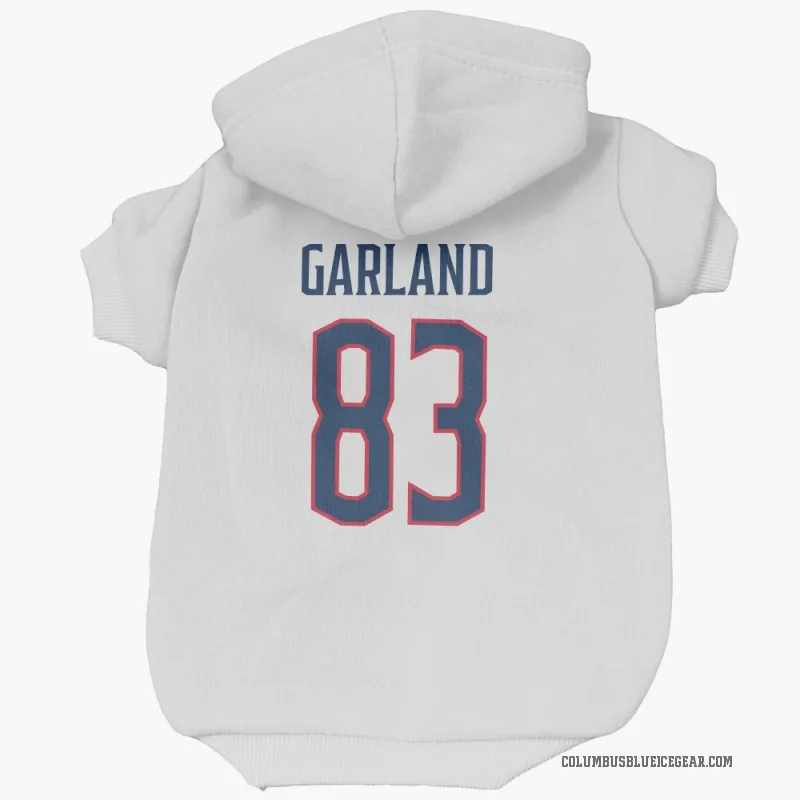 Conor Garland  White Columbus Blue Jackets  Cat & Dog Pet Hoodie