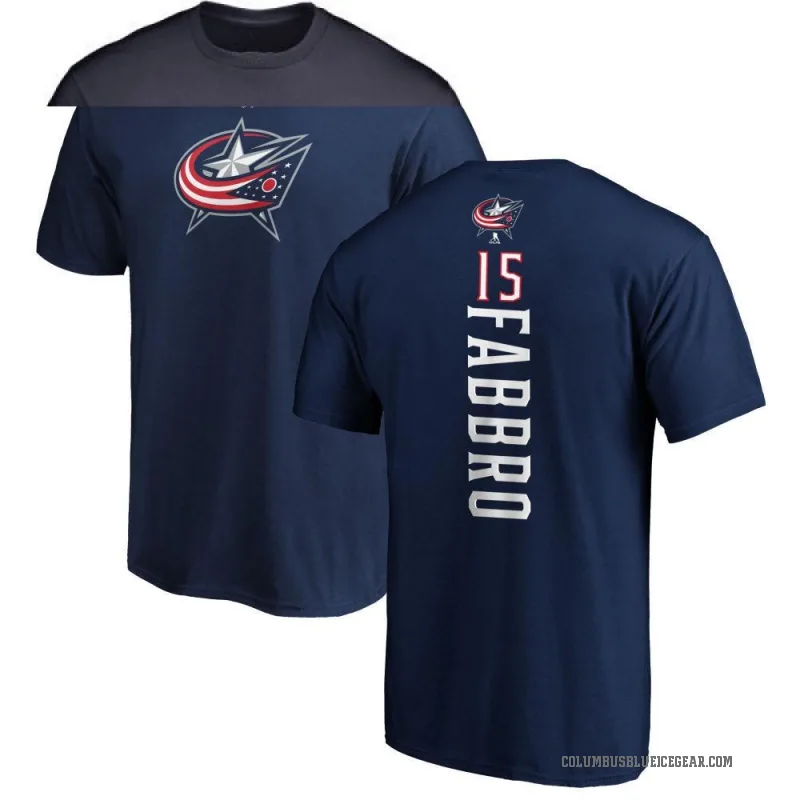 Dante Fabbro Men's Navy Columbus Blue Jackets Backer T-Shirt -