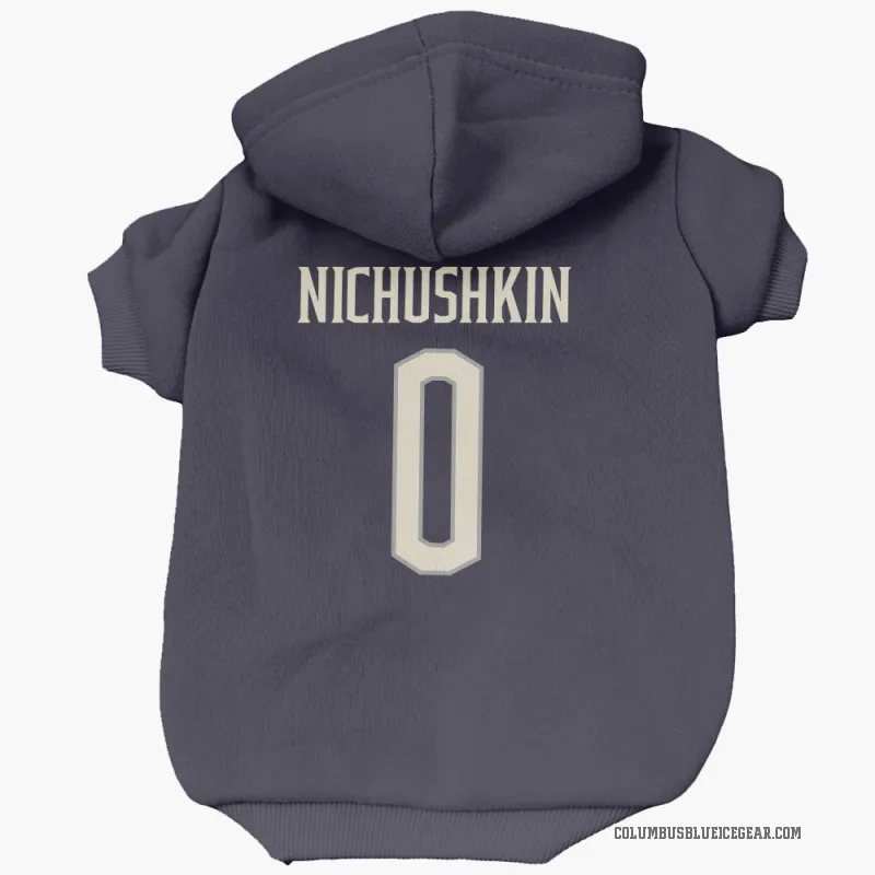 Valeri Nichushkin  Cream Columbus Blue Jackets   Navy  Cat & Dog Pet Hoodie