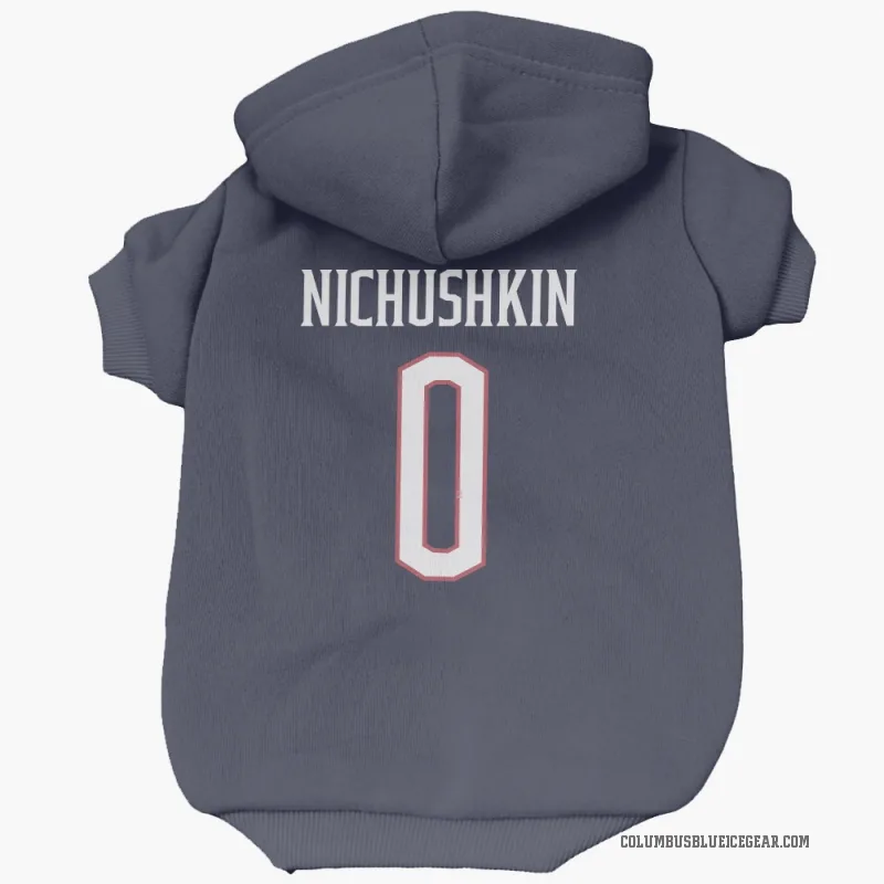 Valeri Nichushkin  Navy Columbus Blue Jackets  Cat & Dog Pet Hoodie