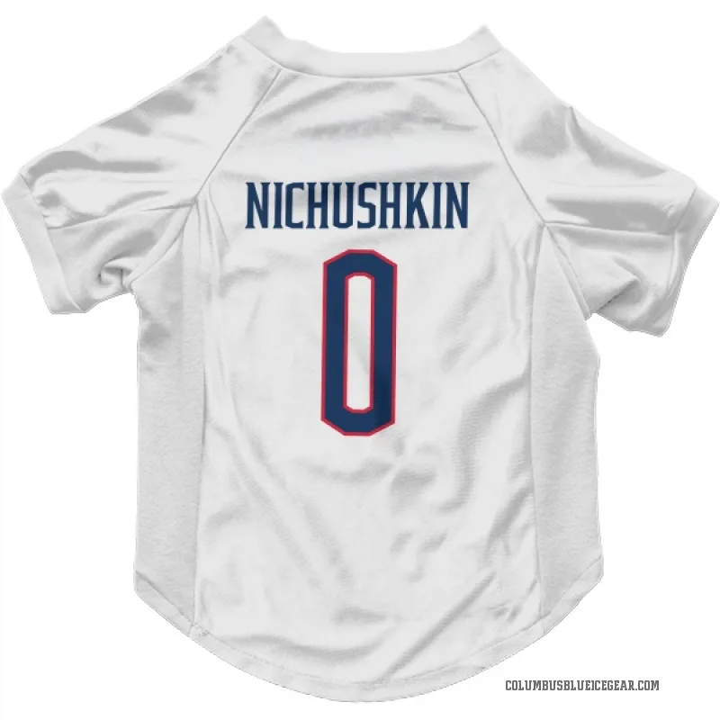 Valeri Nichushkin  White Columbus Blue Jackets  Cat & Dog Pet Jersey
