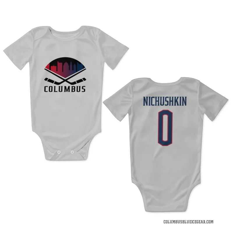Valeri Nichushkin  White Columbus Blue Jackets  Newborn & Infant Bodysuit